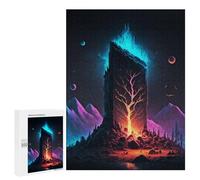 Creative Challenge - Monolith Lighting, 500 PCS, Adult Wooden Jigsaw, Thoughtful Present; for Shared Table Time