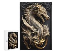 Creative Challenge - Mystic Dragon Art Deco, 1000 PCS, Jigsaw Puzzle for Adults, with A Decorative Finished Picture