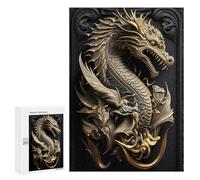 Creative Challenge - Mystic Dragon Art Deco, 300 PCS, Jigsaw Puzzle for Adults, with A Decorative Finished Picture