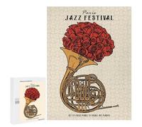 Creative Challenge - Paris Jazz Festival, 500 PCS, Jigsaw Puzzle for Adults, New Year Party Activity; for Couples, Friends And Family