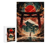 Creative Challenge - Power of Torii Gate, 300 PCS, Wooden Jigsaw Puzzle for Adults, Creative Indoor Hobby; for Couples, Friends And Family