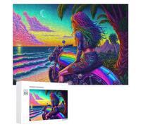 Creative Challenge - Rebel Ride by The Ocean, 300 PCS, Decorative Jigsaw for Grown-Ups, Seasonal Home Décor, for Mindful Indoor Entertainment