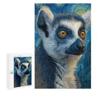 Creative Challenge - Ring-Tailed Lemur Painting, 1000 PCS, Wooden Brain Teaser for Adults, Creative Indoor Hobby - for A Rewarding Weekend Challenge