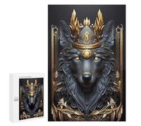 Creative Challenge - Royal Crown Wolf Art Deco, 1000 PCS, Decorative Jigsaw for Grown-Ups, Family Puzzle Night, for Screen-Free Relaxation at Home