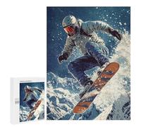 Creative Challenge - Snowboarder in Flight, 500 PCS, Wooden Picture Puzzle for Grown-Ups, Festive Gift for Adults; for Shared Table Time