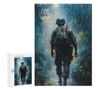 Creative Challenge - Soldier in The Rain, 300 PCS, Wooden Picture Puzzle for Grown-Ups, Gift for Winter Evenings - for Quiet Evenings And Focused Play