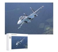 Creative Challenge - Sukhoi Su30 Jet War, 1000 PCS, Adult Tabletop Puzzle, New Year Gift - to Assemble, Frame And Display