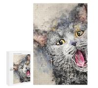 Creative Challenge - The Crooked Cat, 1000 PCS, Challenging Puzzle for Adults, New Year Decoration - for A Rewarding Weekend Challenge