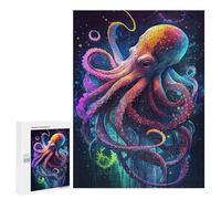 Creative Challenge - The Intelligent Octopus, 500 PCS, Displayable Picture Puzzle, New Year Party Activity - for A Rewarding Weekend Challenge