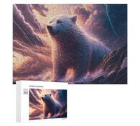 Creative Challenge - Thundering Arctic Majesty -2, 300 PCS, Adult Picture Puzzle, New Year Decoration, with A Decorative Finished Picture