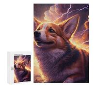 Creative Challenge - Thundering Corgi Majesty, 300 PCS, Jigsaw Puzzle for Adults, New Year Party Activity; for Couples, Friends And Family