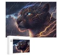 Creative Challenge - Thunderous Leopard Wild Power Unleashed, 300 PCS, Adult Wooden Jigsaw, Holiday-Season Gift - for A Rewarding Weekend Challenge