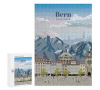 Creative Challenge - Travel to Bern, 300 PCS, Decorative Wooden Puzzle, Holiday-Season Gift; for Shared Table Time