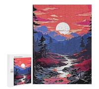 Creative Challenge - Twilight Beauty, 500 PCS, Adult Wooden Jigsaw, Gift for Puzzle Lovers, with A Decorative Finished Picture