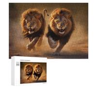 Creative Challenge - Two Angry Lions, 300 PCS, Challenging Puzzle for Adults, New Year Gift, for Screen-Free Relaxation at Home