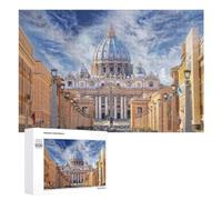 Creative Challenge - Vatican City Basilica Rome, 1000 PCS, Decorative Jigsaw for Grown-Ups, Gift for Puzzle Lovers; for Shared Table Time