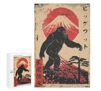 Creative Challenge - Vintage Bigfoot Japanese, 1000 PCS, Displayable Picture Puzzle, New Year Party Activity - for A Rewarding Weekend Challenge