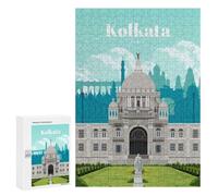 Creative Challenge - Visit Kolkata, 300 PCS, Wooden Brain Teaser for Adults, Mindful Gift for Adults - for Detail-Focused Puzzlers
