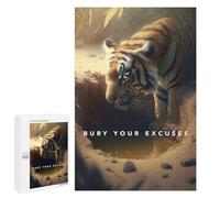 Creative Challenge - Wild Ambition Bury Your Excuses, 1000 PCS, Displayable Picture Puzzle, Seasonal Home Décor - for Detail-Focused Puzzlers