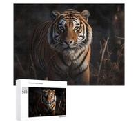Creative Challenge - Wild Tiger Stalking Through Shadows, 500 PCS, Challenging Puzzle for Adults, Gift for Winter Evenings - to Assemble, Frame And Display