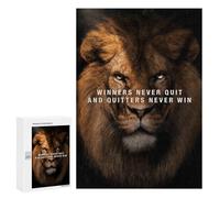 Creative Challenge - Winner Never Quit, 300 PCS, Decorative Wooden Puzzle, Gift for Puzzle Lovers - for A Rewarding Weekend Challenge