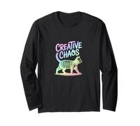 Creative Chaos Cat Scribble Art Long Sleeve T-Shirt