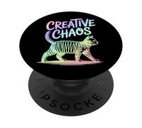 Creative Chaos Cat Scribble Art PopSockets Adhesive PopGrip