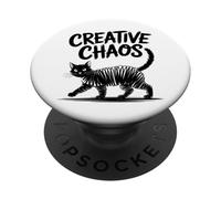 Creative Chaos Cat Scribble Art PopSockets Adhesive PopGrip