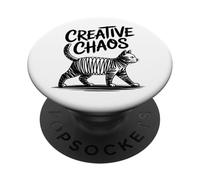 Creative Chaos Cat Scribble Art PopSockets Adhesive PopGrip