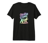 Creative Chaos Cat Scribble Art Premium T-Shirt