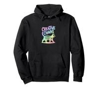 Creative Chaos Cat Scribble Art Pullover Hoodie