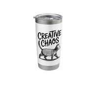 Creative Chaos Cat Scribble Art Stainless Steel Insulated Tumbler