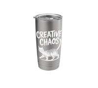Creative Chaos Cat Scribble Art Stainless Steel Insulated Tumbler