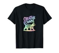 Creative Chaos Cat Scribble Art T-Shirt