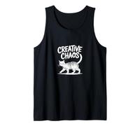 Creative Chaos Cat Scribble Art Tank Top