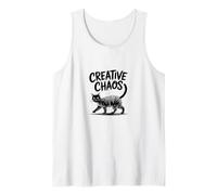 Creative Chaos Cat Scribble Art Tank Top