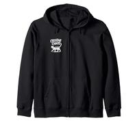 Creative Chaos Cat Scribble Art Zip Hoodie