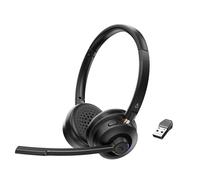 Creative Chat Wireless On-ear Headset with Noise-cancelling Boom Mic, USB dongle, Playback and Calls Control, Mic Mute Button for PC/Mac/Mobile devices