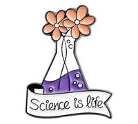 Creative Chemistry Pharmacy Brooch: Test Tube & Cup Pin Jewellery, Klein, Non-precious metal