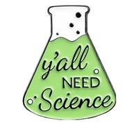 Creative Chemistry Pharmacy Brooch: Test Tube & Cup Pin Jewellery, Klein, Non-precious metal