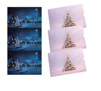 Creative Christmas Card, Temperature Color Changing Christmas Card with Envelope, Christmas Night Temperature Changing Greet Cards, Unique Keepsake for Christmas Wishes & Gift Exchanges (3PC)