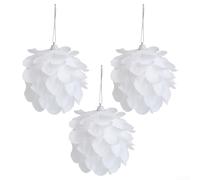 Creative Christmas Tree Decorations Set of 3 Decorative Foam Pinecone Balls to Brighten Your Space (A)