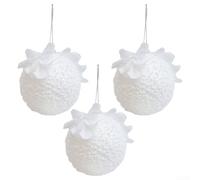 Creative Christmas Tree Decorations Set of 3 Decorative Foam Pinecone Balls to Brighten Your Space (C)
