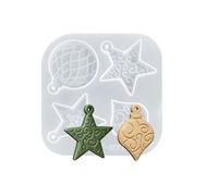 Creative Christmas Tree Ornament Star Pendant Silicone Mold Hanging Accessories Epoxy Resin Jewelry Christmas Tree