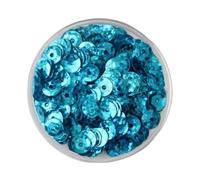 Creative Clothes Jewelry Sequins, 30g Concave Round Sequins,Sparkle PVC 6mm Cup Loose(Laser Light Blue)