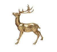 Creative Co-Op 10-1/2"L x 4-1/4"W x 14-1/4"H Resin Standing Deer, Gold Finish