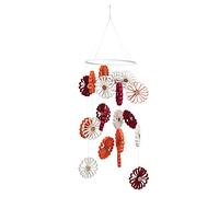 Creative Co-Op 9" Round x 33" H Handmade Recycled Paper Flower Mobile in Kraft Box, Multi Color