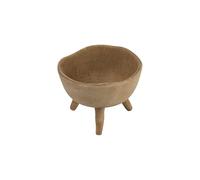 Creative Co-Op Boho Terracotta Footed Planter with Organic Edge, Matte Taupe