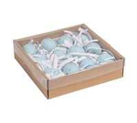 Creative Co-op Boxed Set of 12 Blue Speckled Ceramic Robin Eggs