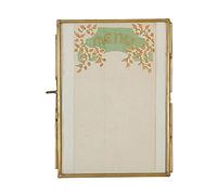 Creative Co-op Brass and Glass Frame, 5 by 7-Inch